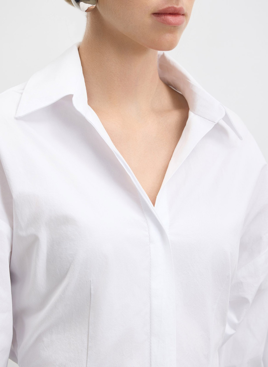 Рубашка с объемным рукавом ALL WE NEED, цвет: белый,  купить онлайн