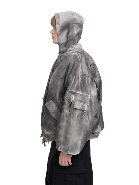 Бомбер HOODED BOMBER ABC, цвет: серый, 00-283 купить онлайн