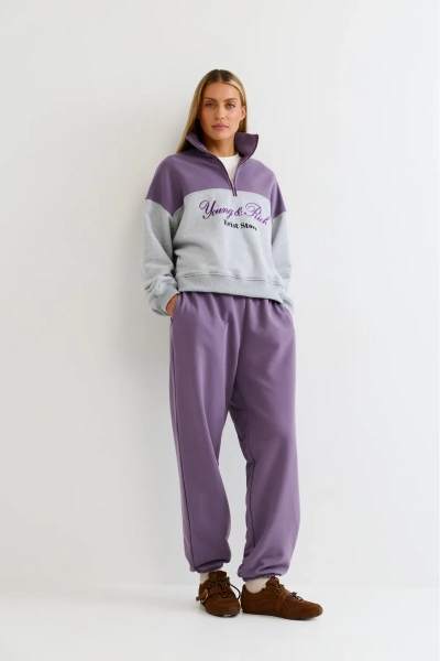 Джоггеры оверсайз Erist store, цвет: фиолетовый, НФ-00003099 купить онлайн