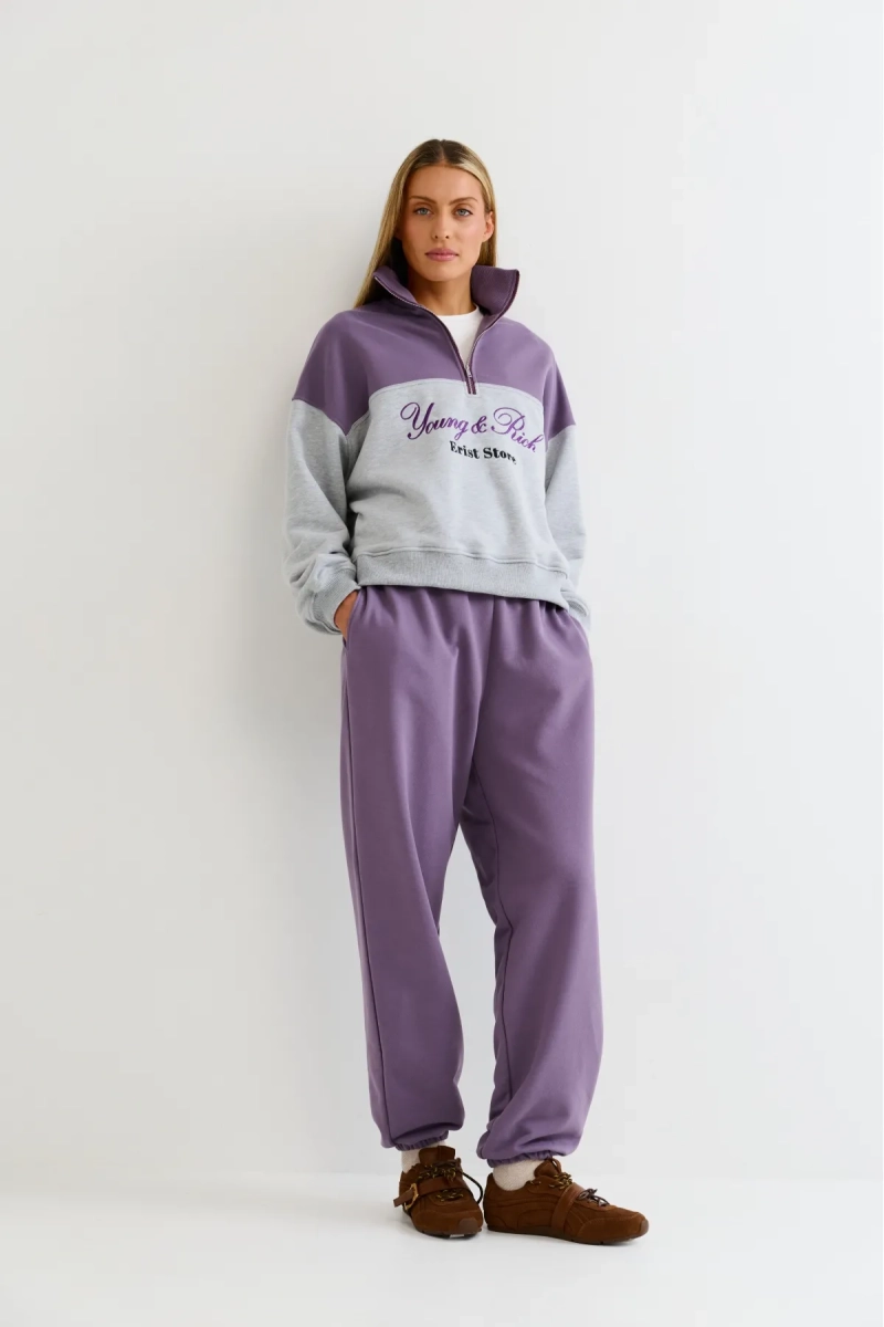 Джоггеры оверсайз Erist store, цвет: фиолетовый, НФ-00003099 купить онлайн