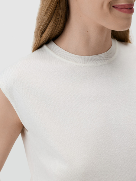 Топ из вискозы Conso, цвет: белый, KM 260721 - молочный купить онлайн