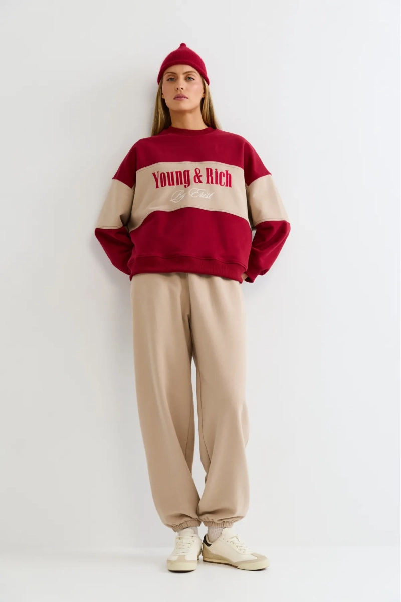 Свитшот в контрастных цветах Erist store, цвет: красный, НФ-00003172 купить онлайн