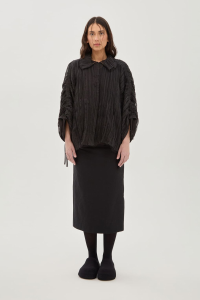 Блузка художника UNKE, цвет: Черный, 2601TSH005P_BL купить онлайн