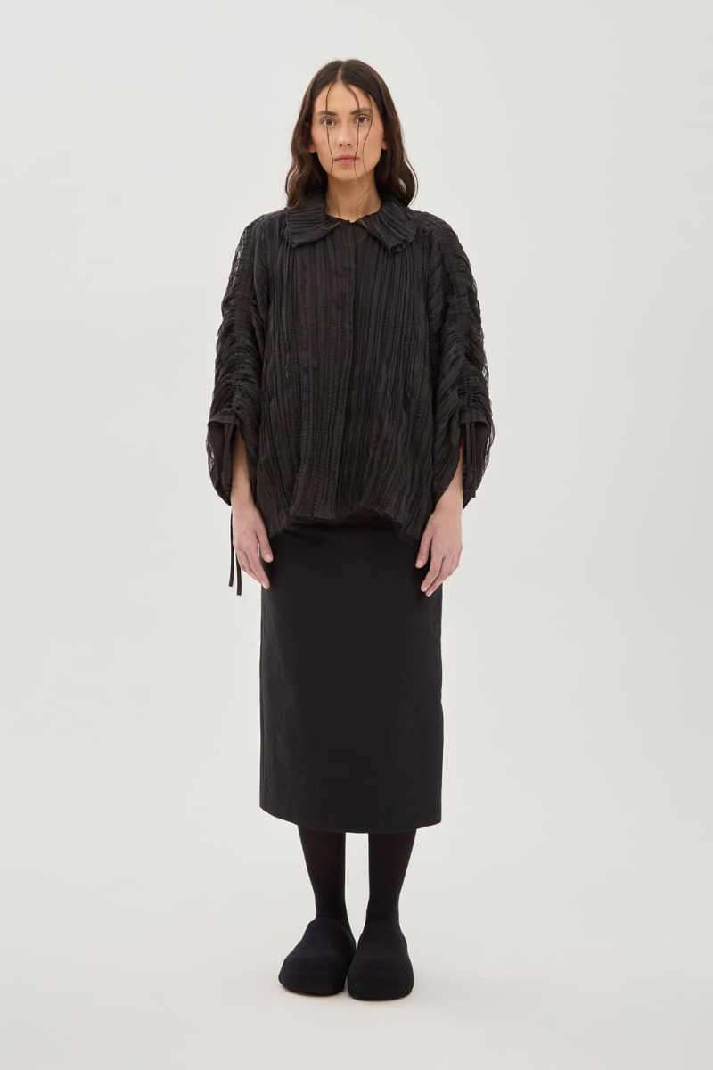 Блузка художника UNKE, цвет: Черный, 2601TSH005P_BL купить онлайн