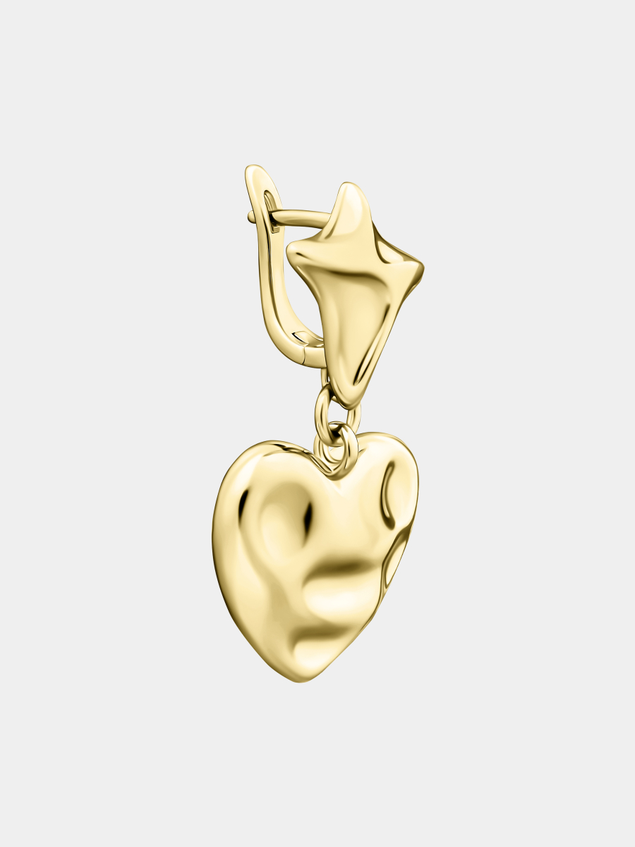 Моносерьга фактурное сердце RUSHEV RSHV_SS25_EA4G купить онлайн