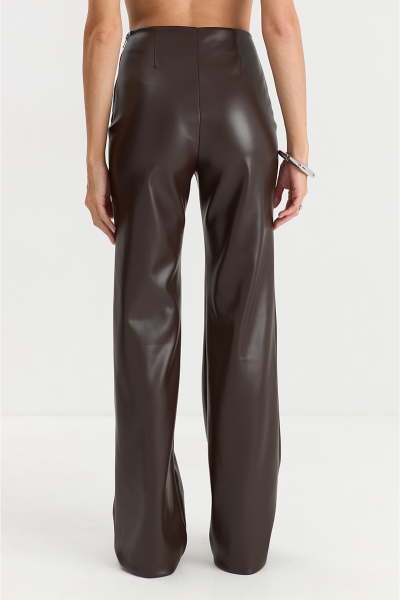 Брюки из экокожи MIA AIM, цвет: коричневый, MIA273 купить онлайн