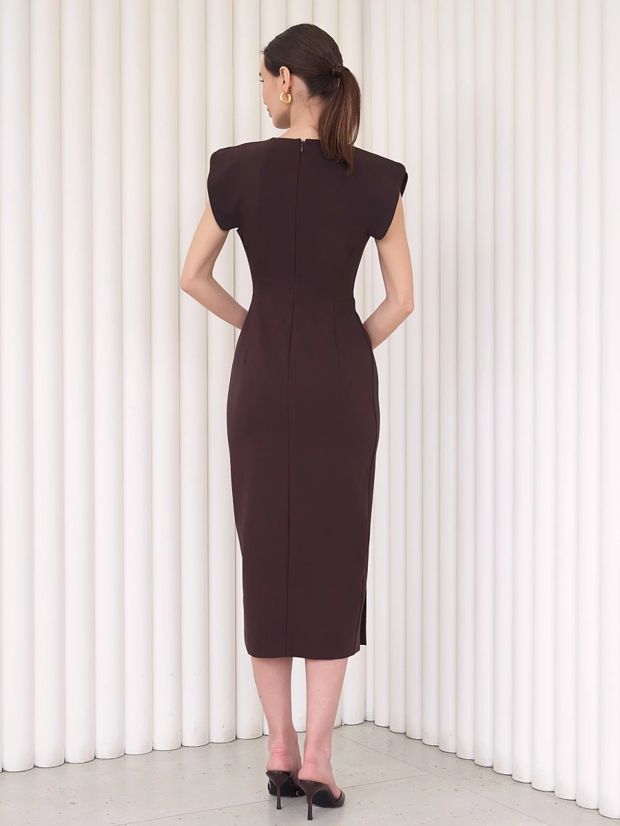 Платье с рельефами и крыльями I.B.W., цвет: шоколад, DR068 купить онлайн