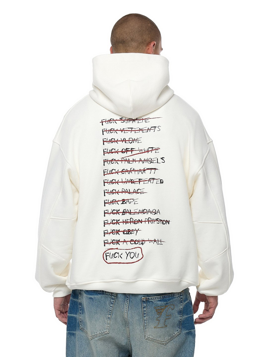 Худи на молнии с принтом FRHT, цвет: молочный HDZPFVCKMLK | новая женская коллекция купить онлайн