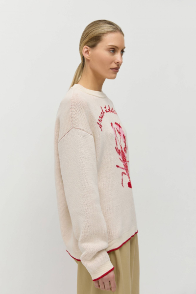 Джемпер Around лобстер клуб AROUND, цвет: бежевый,  купить онлайн