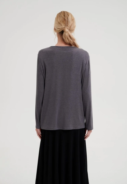 Лонгслив свободного кроя CHUBA, цвет: серый,  купить онлайн