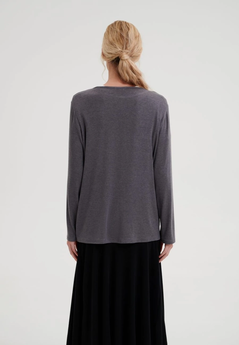 Лонгслив свободного кроя CHUBA, цвет: серый,  купить онлайн