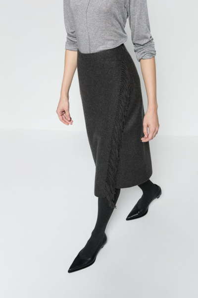Юбка из шарфа AROUND, цвет: графит, 271_24PVW01 купить онлайн Юбка из шарфа AROUND, цвет: графит, 271_24PVW01 купить онлайн