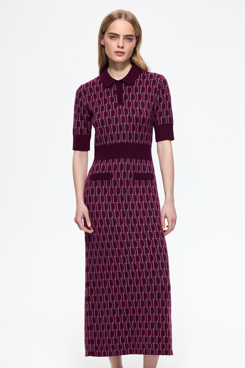 Платье вязаное женское DREAMS BY ALENA AKHMADULLINA, цвет: фиолетовый, 126104070304559/712000 купить онлайн