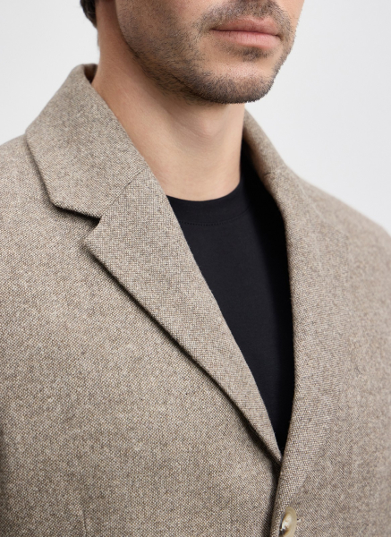 Пиджак из испанской фактурной ткани с шерстью ALL WE NEED, цвет: серый,  купить онлайн