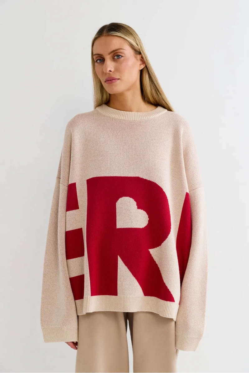 Джемпер c логотипом Erist store, цвет: красный, НФ-00003251 купить онлайн