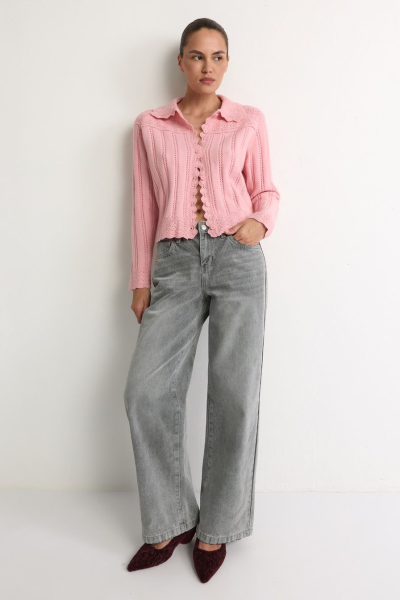 Джинсы из смесового хлопка с вышивкой TOPTOP, цвет: серый, TT.036.18372.800 купить онлайн