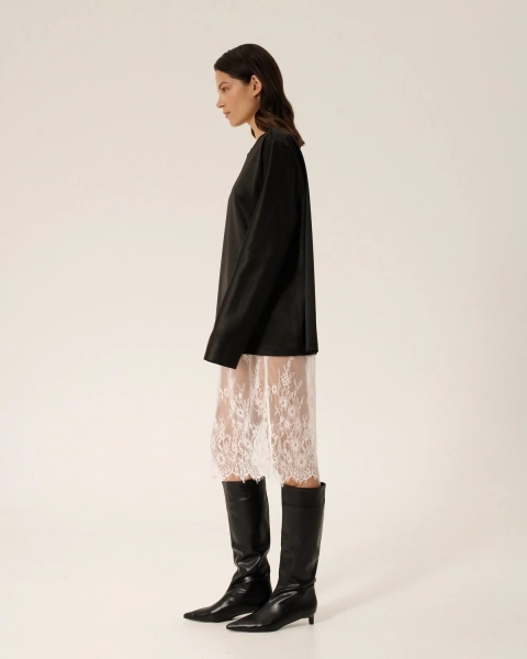 Юбка из кружева Anmuse, цвет: белый, SKT24W123-WHT купить онлайн