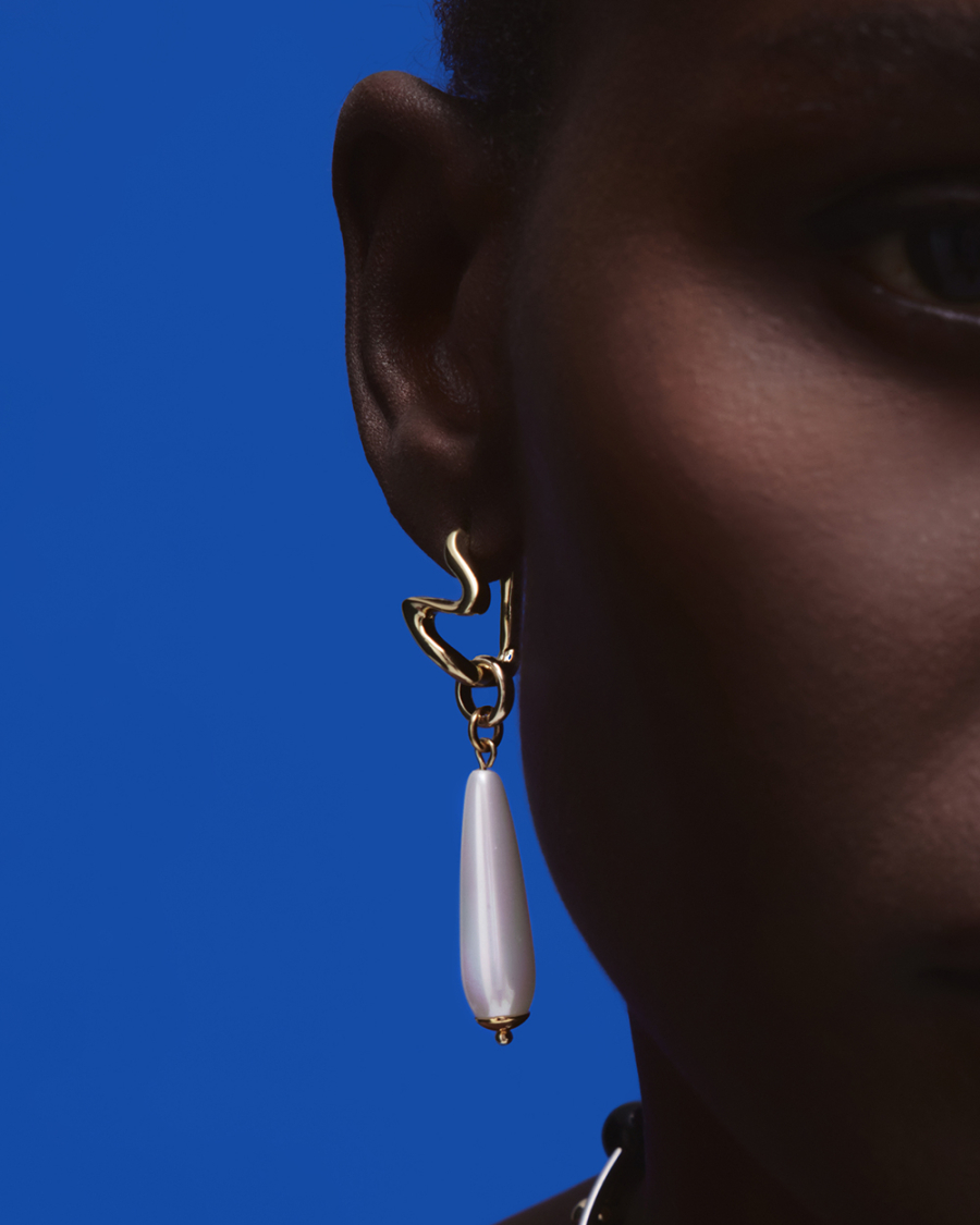 Моносерьга с подвеской RUSHEV RSHV_FW25_MN5_G купить онлайн