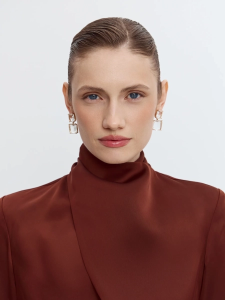 Платье атласное ANNA PEKUN, цвет: коричневый, 21.2599.700 купить онлайн