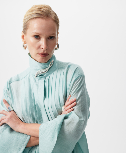 Туника с высокими разрезами GLVR, цвет: зеленый, 126G26GAC2222 купить онлайн