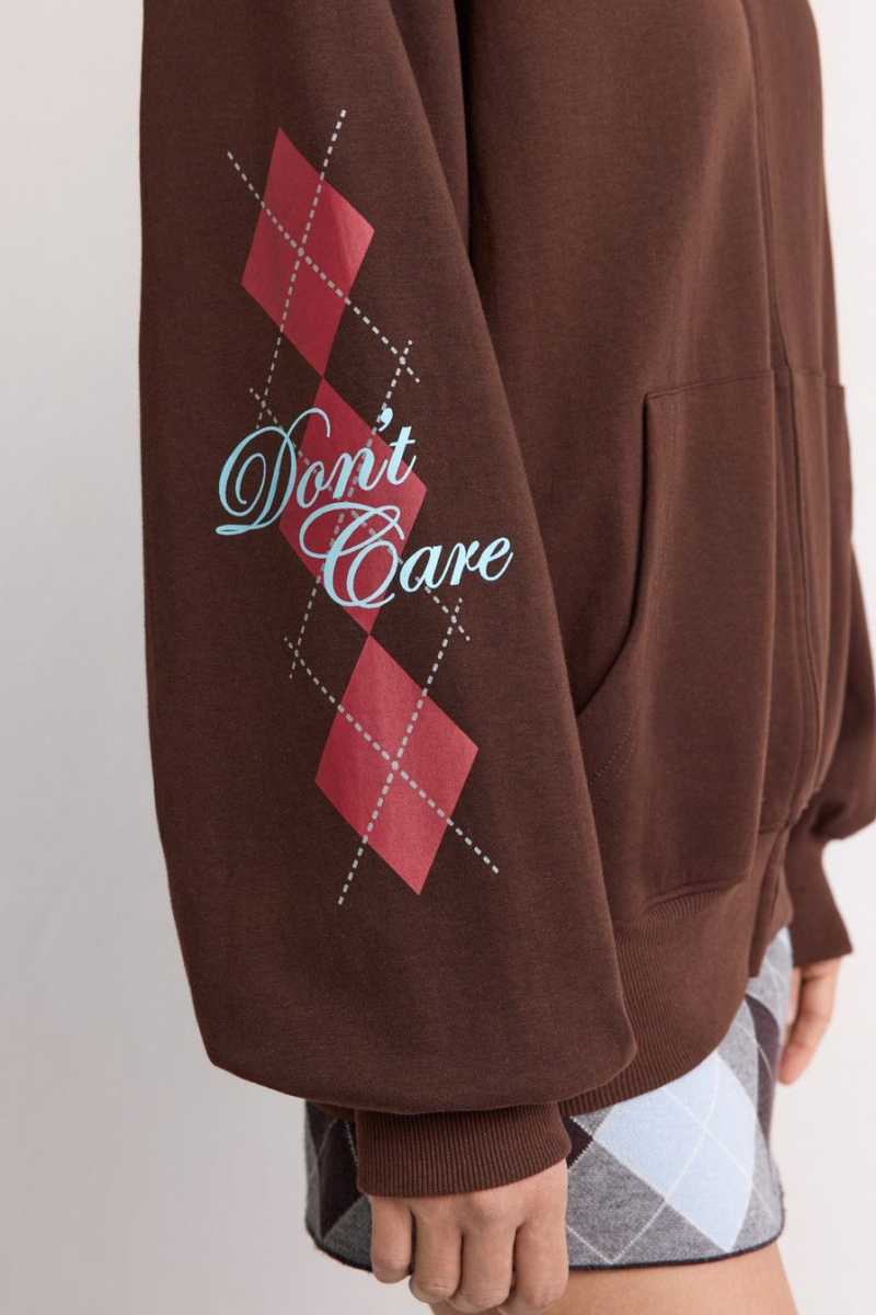 Худи с принтом TOPTOP, цвет: коричневый, TT.054.17841.701 купить онлайн