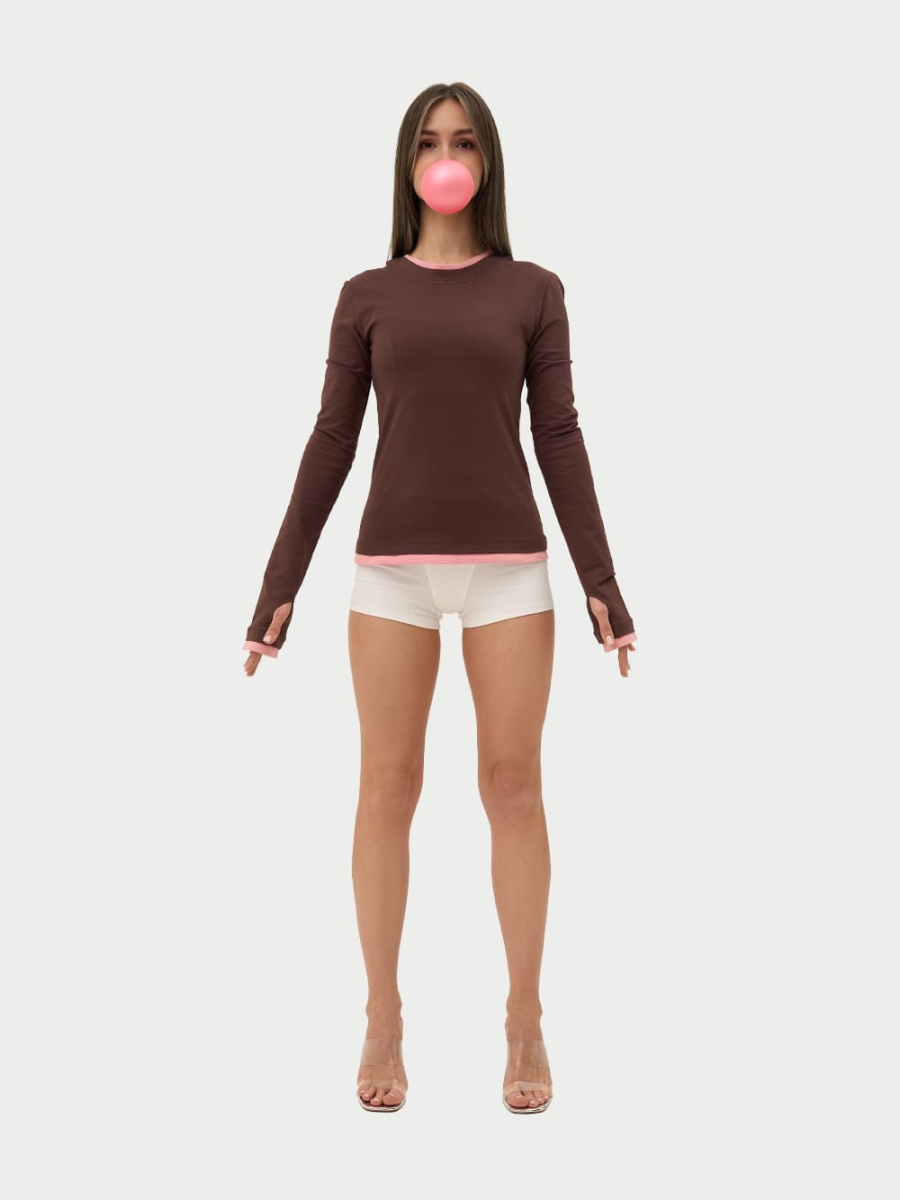 Лонгслив приталенный