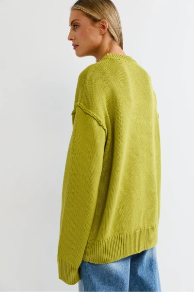 Джемпер с наружными швами Яблочный Erist store, цвет: зеленый, НФ-00003241 купить онлайн