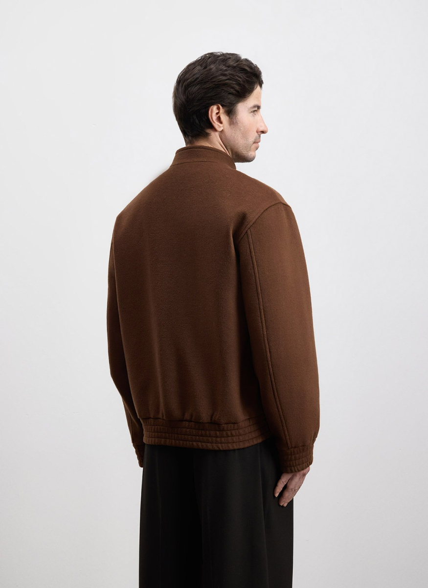 Бомбер из шерсти ALL WE NEED, цвет: коричневый,  купить онлайн