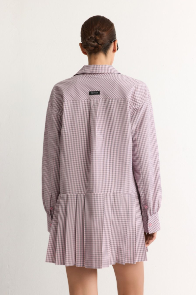 Платье-рубашка из смесового хлопка TOPTOP, цвет: розовый, TT.010.18007.301 купить онлайн