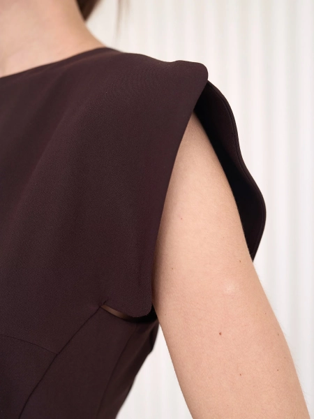 Платье с рельефами и крыльями I.B.W., цвет: шоколад, DR068 купить онлайн