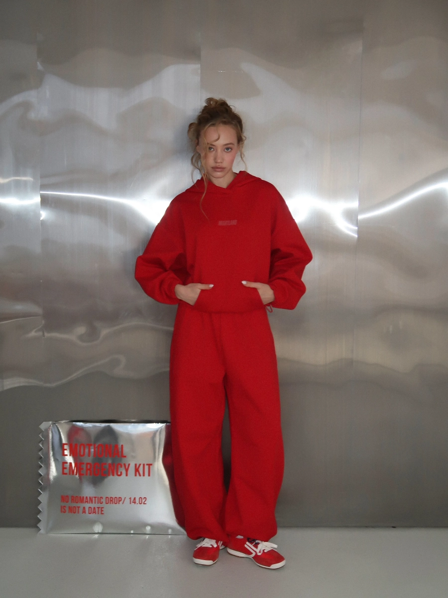 Худи «NO ROMANTIC» MIARTLAND, цвет: красный НФ/00000855 | новая женская коллекция купить онлайн