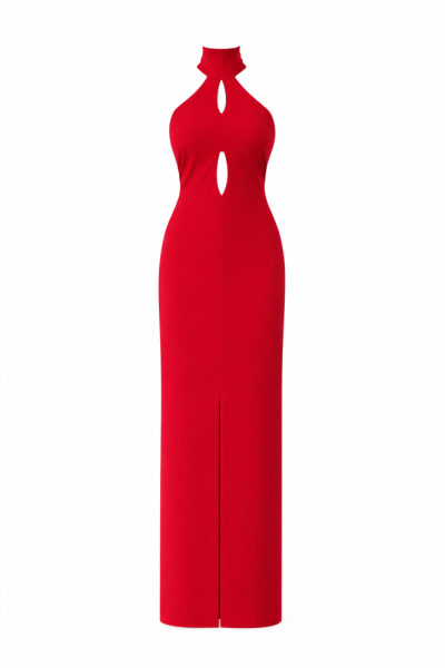 Платье из крепа с шифоновыми завязкам