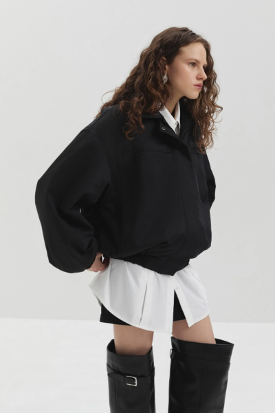 Бомбер укороченный