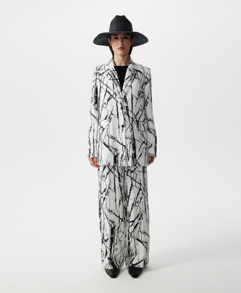 Пиджак силуэта умеренный оверсайз GLVR, цвет: белый, 126G21GAC4810 купить онлайн