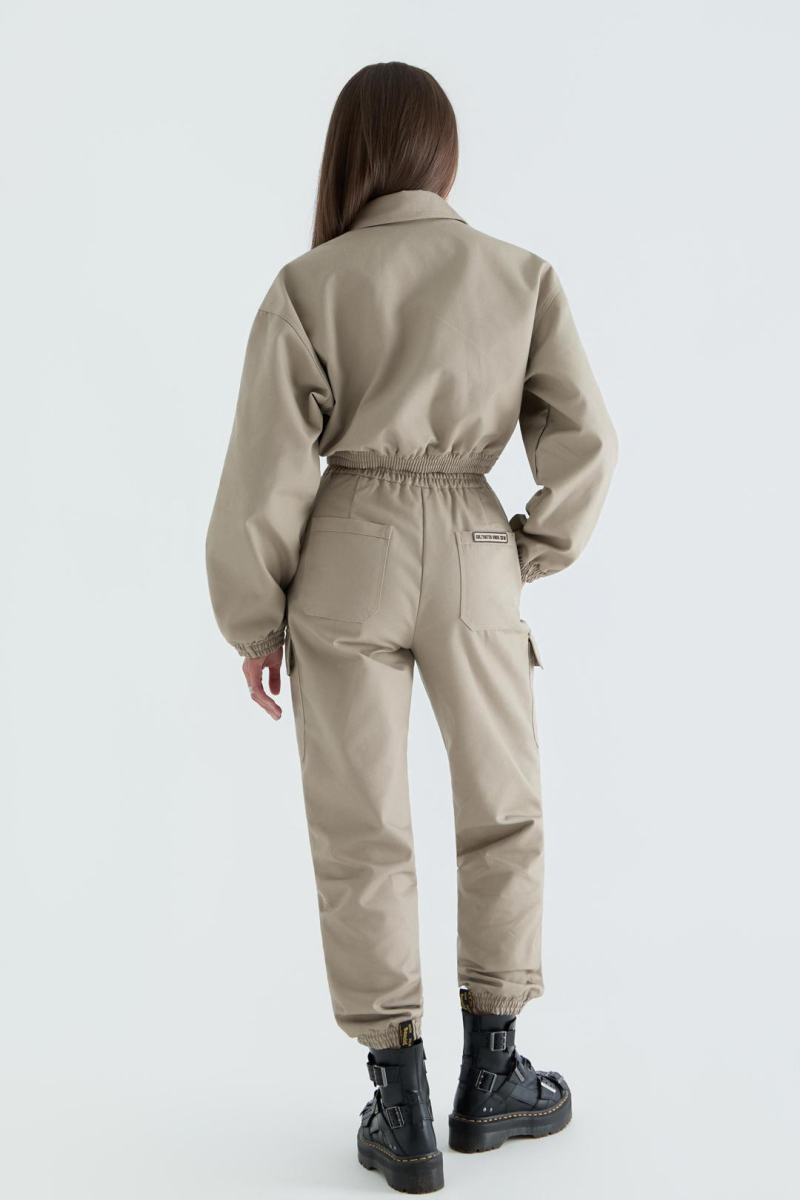 Брюки женские милитари CULTBASE, цвет: бежевый,  купить онлайн