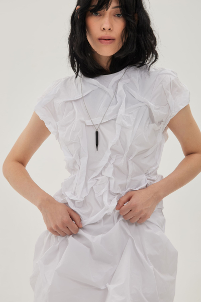 Платье мятое UNKE, цвет: белый, 2601D007P_WH купить онлайн