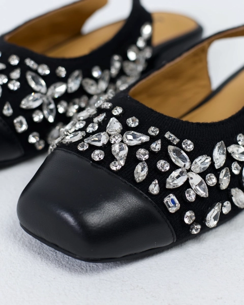 Туфли слингбэк Камни ASIA ST 71, цвет: Черный, Ast71.Slingback-black купить онлайн