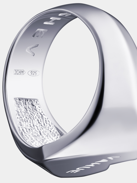 Кольцо-печатка RUSHEV, цвет: Серебряный, RSHV_RING_LS купить онлайн