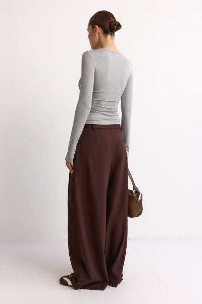 Лонгслив с рукавами на кнопках TOPTOP, цвет: серый, TT.025.17747.820 купить онлайн