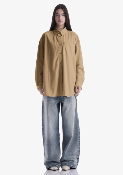 Рубашка из экозамши KRAKATAU, цвет: бежевый, Nw83-88 купить онлайн