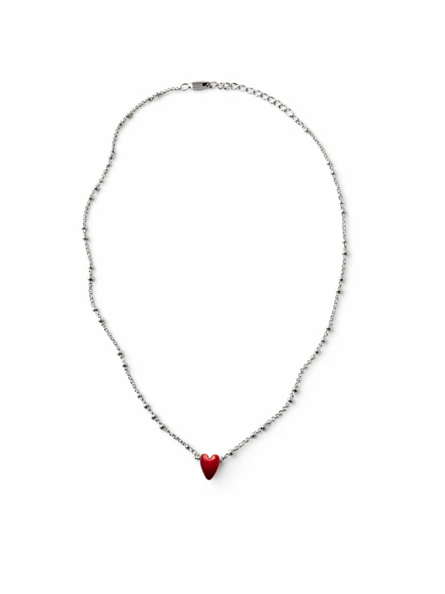 Серебряное колье на цепочке «Валентина полюбила»