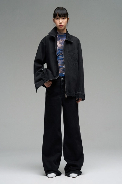 Джинсовая куртка на молнии WALK OF SHAME, цвет: Черный, DSH002/SS25 купить онлайн