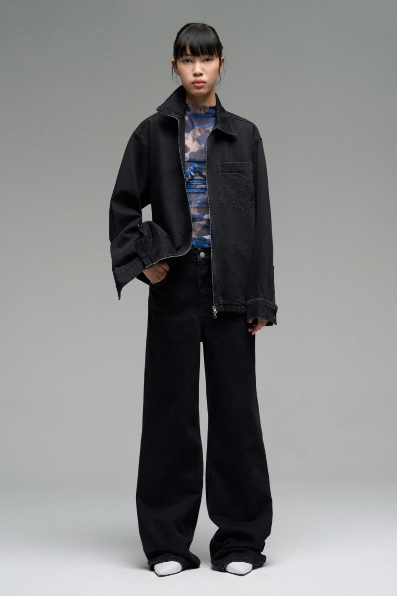 Джинсовая куртка на молнии WALK OF SHAME, цвет: Черный, DSH002/SS25 купить онлайн