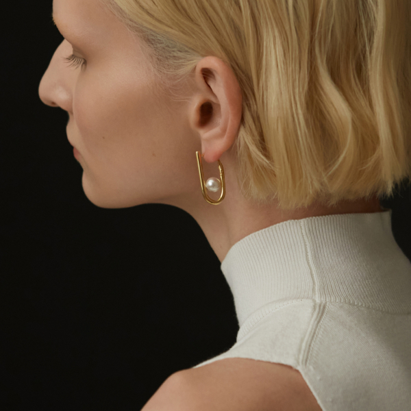 Моносерьга с искусственным жемчугом Darkrain, цвет: позолота, PL3005 купить онлайн