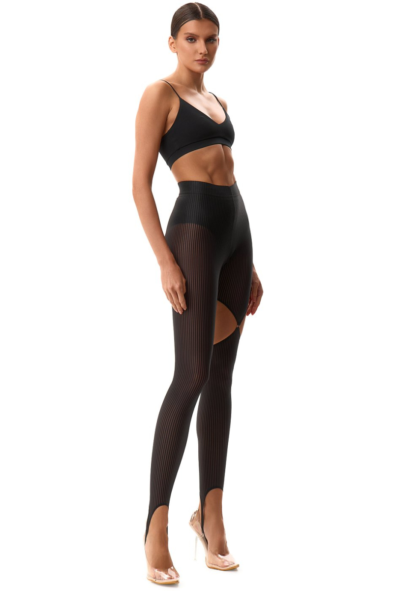 Легинсы с фигурным вырезом SODAMODA, цвет: Черный, 16201 купить онлайн