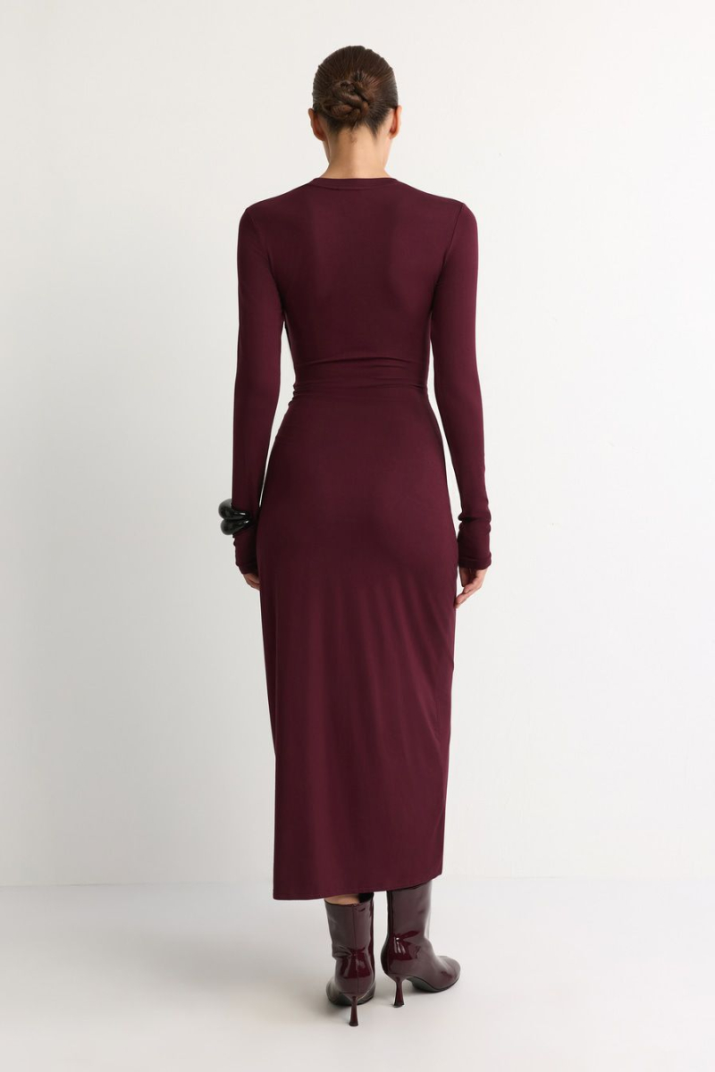 Платье-миди TOPTOP, цвет: Бордовый, TT.011.18490.330 купить онлайн