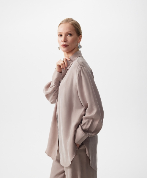 Блузка с длинным рукавом GLVR, цвет: серый, 126G22GAC2210 купить онлайн