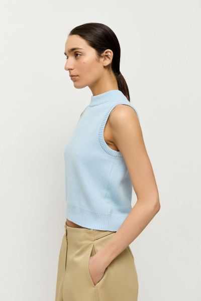 Жилет-майка из хлопка AROUND, цвет: голубой, 219_36C3 купить онлайн