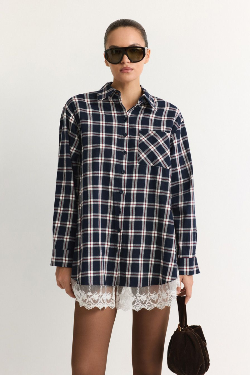 Рубашка с кружевом