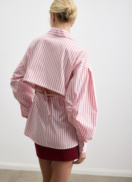 Рубашка с объемным рукавом